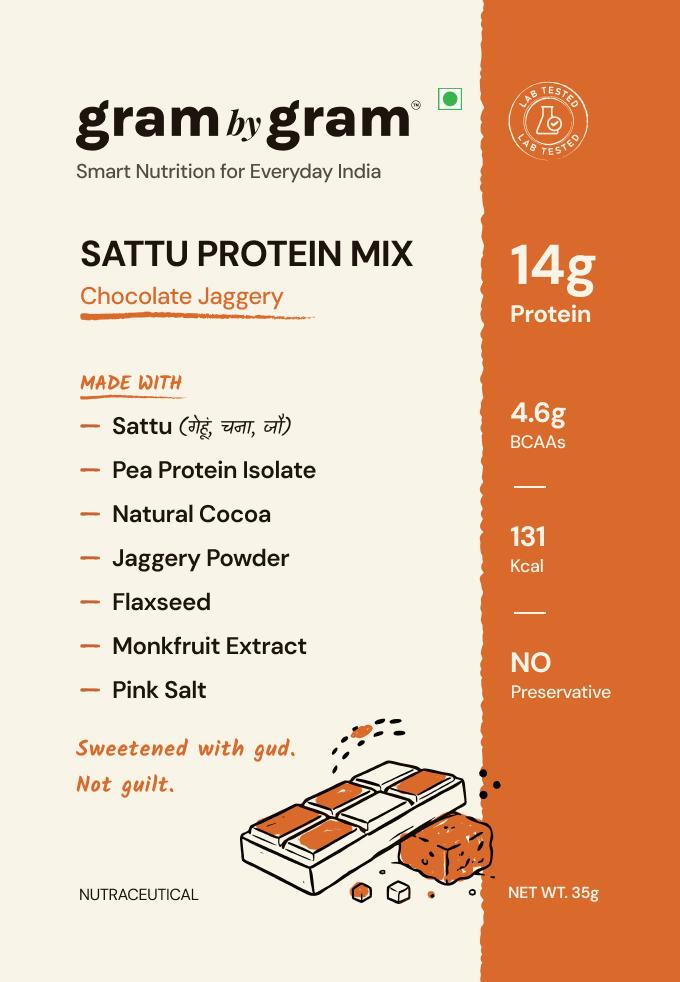 Chocolate Jaggery — Sattu Protein Mix · 1kg Pouch
