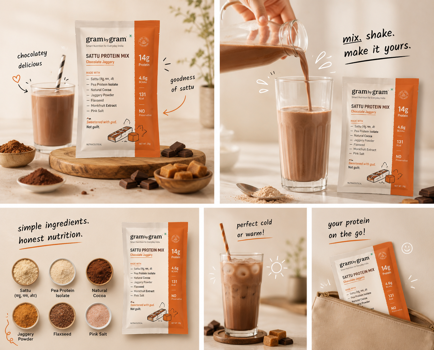Chocolate Jaggery — Sattu Protein Mix · 1kg Pouch